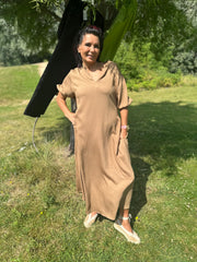 Jurk "Vino" Camel