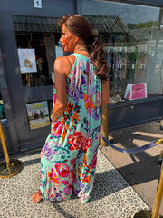 Jumpsuit Gold&Silver Lovely Turqoise