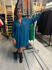 Blouse jurk "Novalee" petrol