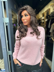 Top lange mouw "Cozy" Poederroze