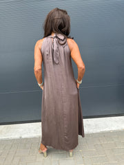 Halterjurk effen "show" mauve