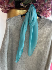 zijden sjaaltje Turquoise