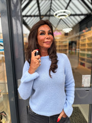 Ruffle top "Soft" Blauw