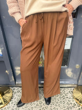 Wide leg pantalon bruin
