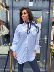 Blouse "Elenza" steentjes wit