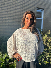 Kanten vleermuismouw top "Voila" ecru/beige