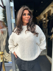 Trui "Knitted" Off-White