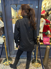 Blouse "Elenza" steentjes zwart