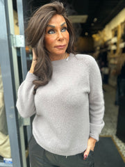 Top lange mouw "Cozy" Taupe