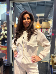 2-delig set "black friday!" licht beige