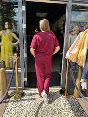 Life isn't perfect set korte mouw "Bordeaux"