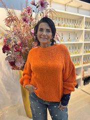 Gebreide trui "Knitted" Oranje