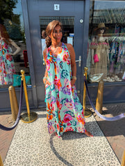 Jumpsuit Gold&Silver Lovely Turqoise