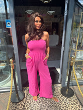 Strapless jumpsuit “Maya” hydrofiel Fuchsia
