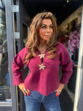 Top lange mouwen "Star of the sea" Bordeaux