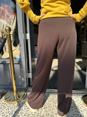 Pantalon "High stretch" Donkerbruin