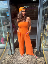 Strapless jumpsuit “Maya” hydrofiel oranje