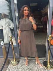 Jurk “Hailey” donkerbruin