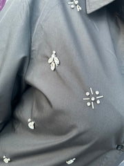 Blouse "Sassy Strassy" steentjes zwart