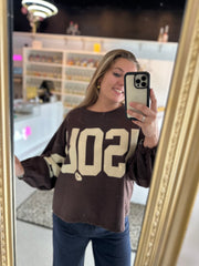 Sweater "BISOUS" Bruin beige