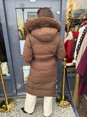 Winterjas lang “Oui” bruin