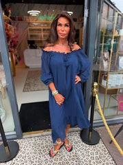 Jurk "Jess” marineblauw
