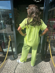 2 delig set "Hydrofiel" Neon geel