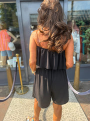 Korte jumpsuit "la vida" Zwart