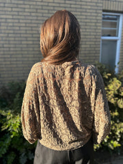 Kanten vleermuismouw top "Voila" taupe