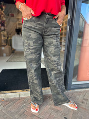 Jeans donker camouflage