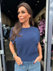 Vleermuis top "Liv" donkerblauw