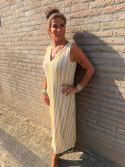 Lurex Jurk "Egyptian" geel goud