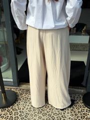Wijde broek "Mies" beige