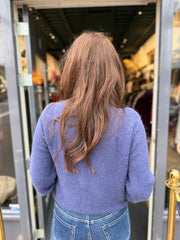 Top lange mouw "Cozy" Jeans blauw