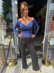 Top "By Swan overslag" Donkerblauw