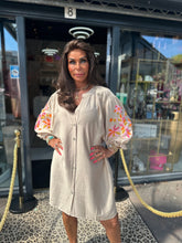 Jurk "Summer flower" Beige