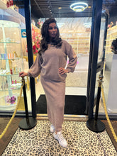 2 delig set lange rok “Snow” camel