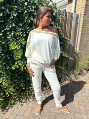 Tweedelig pak "Golden edge" ecru