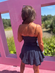 Playsuit kort "hydrofiel" marineblauw