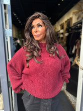 Trui "Knitted" bordeaux.