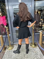 2 delig set “korte rok” zwart