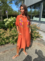 Viscose Jurk "Mila" Brique