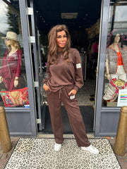 Life isn't perfect set lange mouw "Donkerbruin "