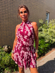 Kort jurkje Rosie bordeaux