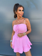 Playsuit kort "hydrofiel" bubbelgum roze