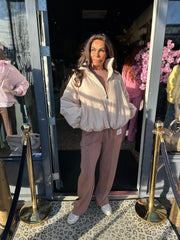 Bomberjas Pofmouw Beige