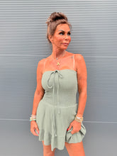 Playsuit kort "hydrofiel" legergroen