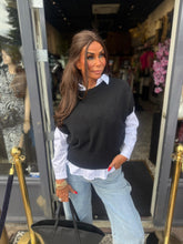 Vleermuis top "Liv" Zwart