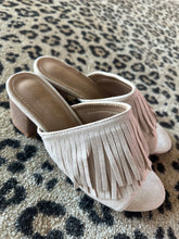 Hakjes franje beige