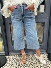 3 kwart wide leg jeans